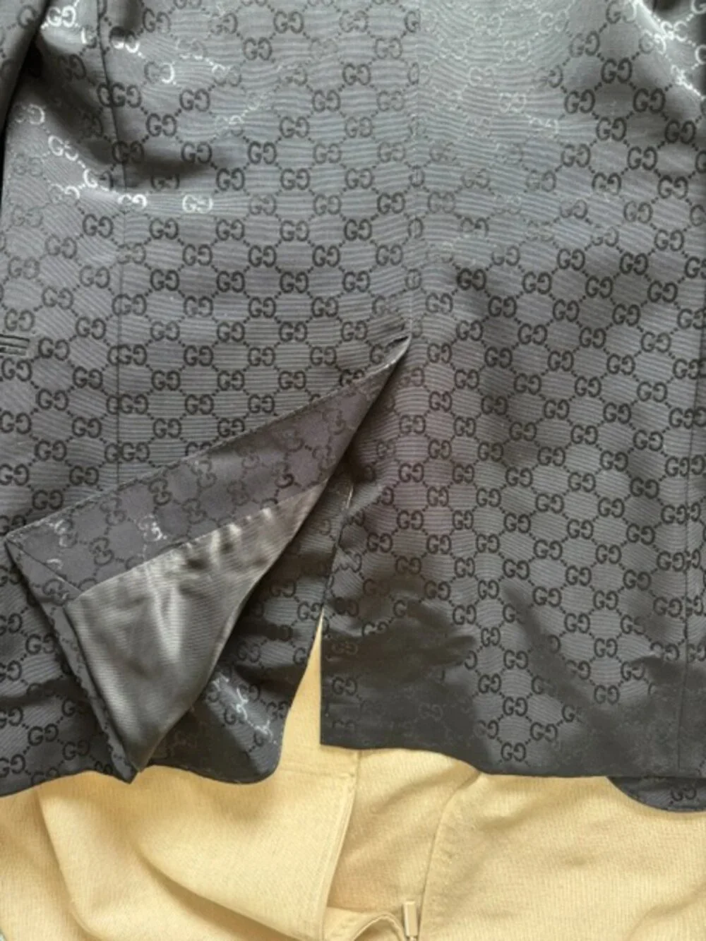 Gucci GG Cotton Viscose Formal Suit Black 46 IT Pant / 48 IT Jacket - Worn Once